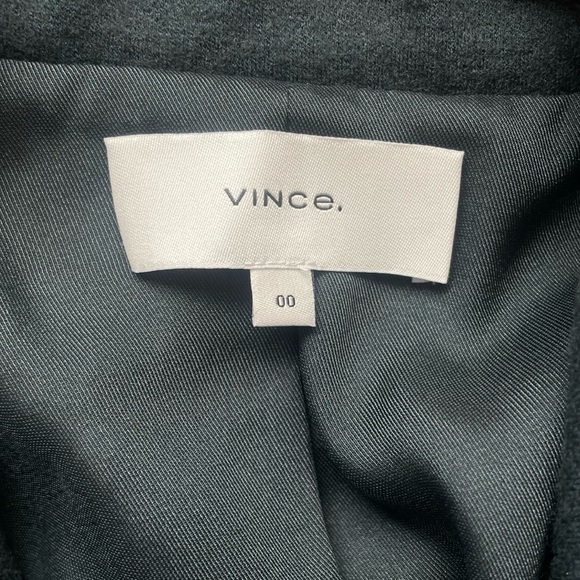 Vince Emerald Wool Belted Blazer Jacket Size 00 - Picture 3 of 4